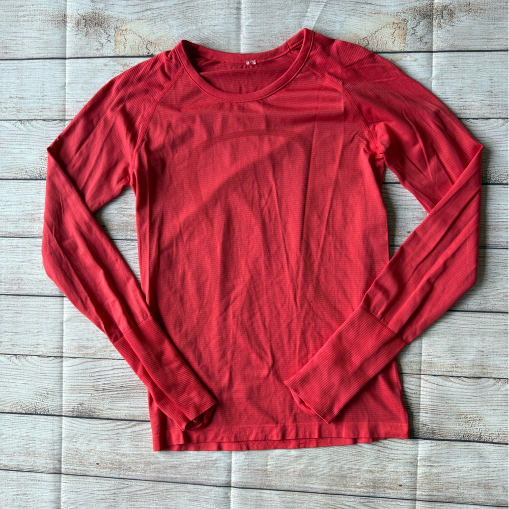 Red Long Sleeve Women's Top